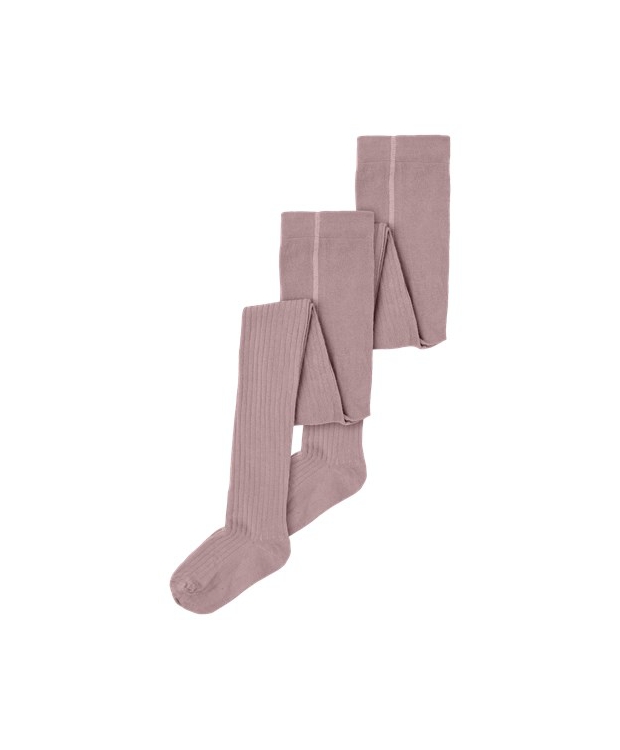 Name it 2-pak rib strømpebukser i woodrose og rose til piger – Outlet billede 5