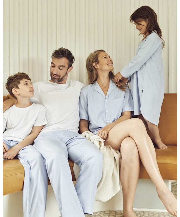 JBS of Denmark blåstribede bambus-pyjamasshorts til kvinder billede 5