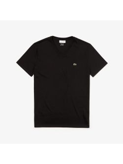 Lacoste sort V-hals T-shirt til herre – regular fit
