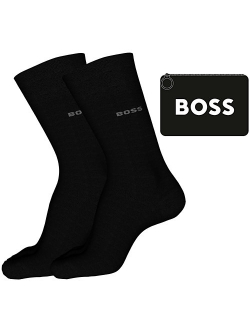 BOSS 2-pak sorte strømper til herre i gaveæske