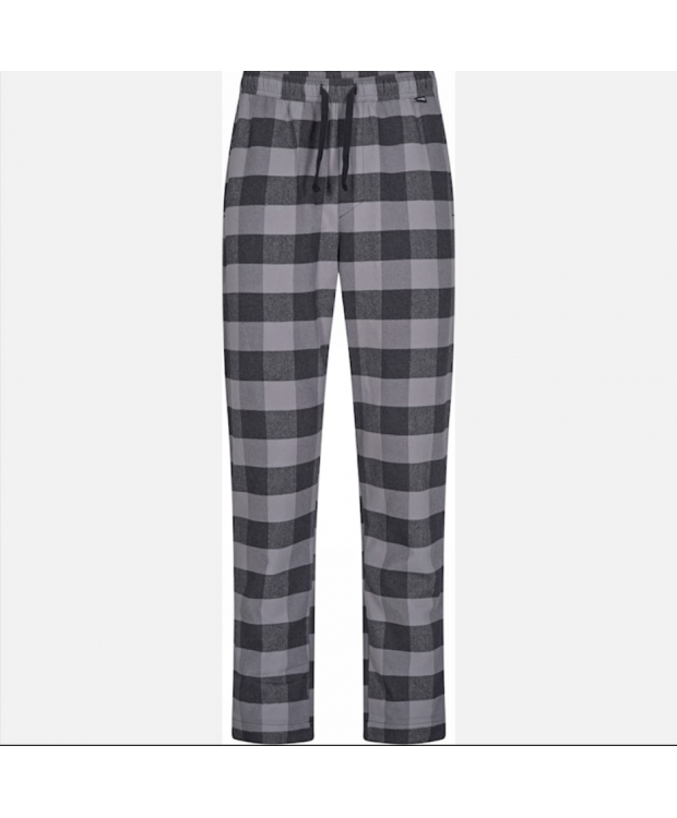 JBS sorte ternede flannel-pyjamasbukser til herre billede 1