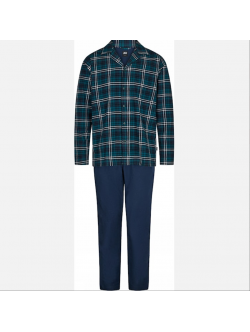 JBS grøn flannel-pyjamas til herre