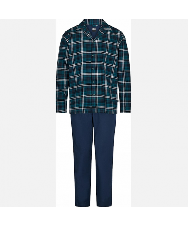 JBS grøn flannel-pyjamas til herre billede 1