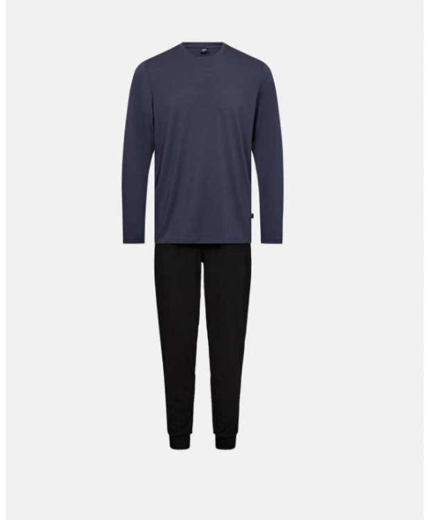 JBS bambusjersey-pyjamas til herre i navy og sort billede 1