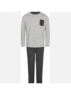 JBS gråstribet jersey-pyjamas til herre – Outlet