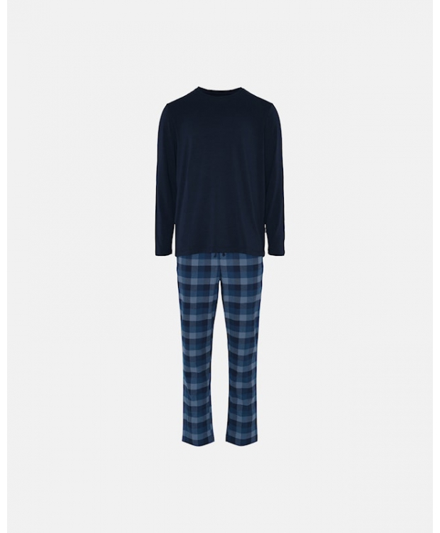 JBS pyjamassæt i blå til herre billede 1