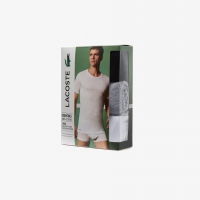 Lacoste T-shirts i sort, hvid og grå til herre 3-pak – OUTLET