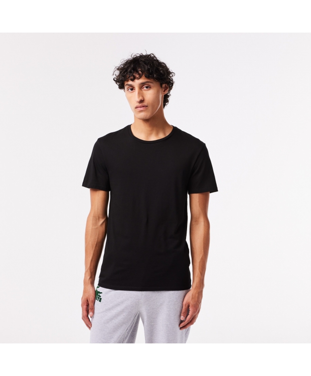 Lacoste T-shirts i sort, hvid og grå til herre 3-pak – OUTLET billede 3