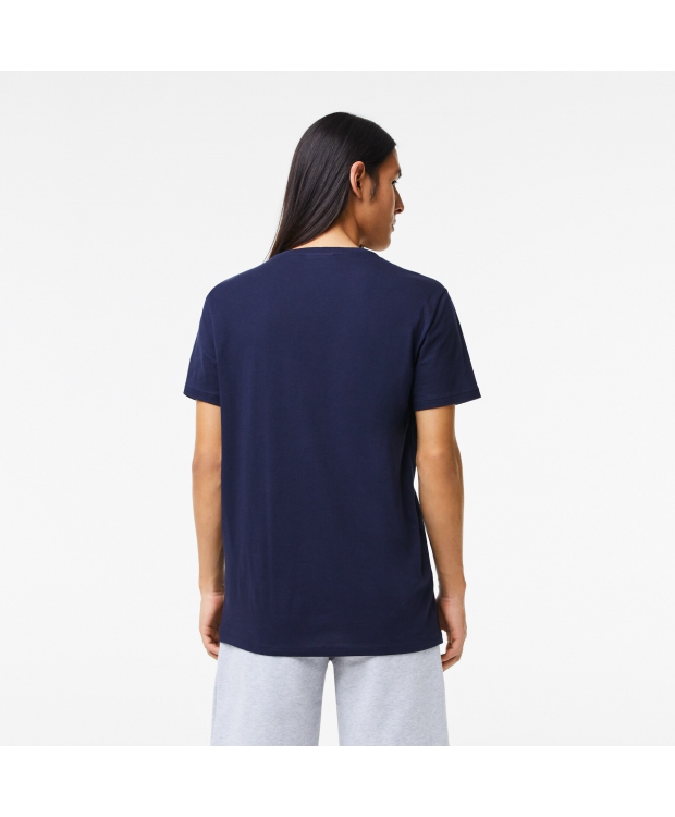 Lacoste navy V-hals T-shirt til herre – regular fit billede 3
