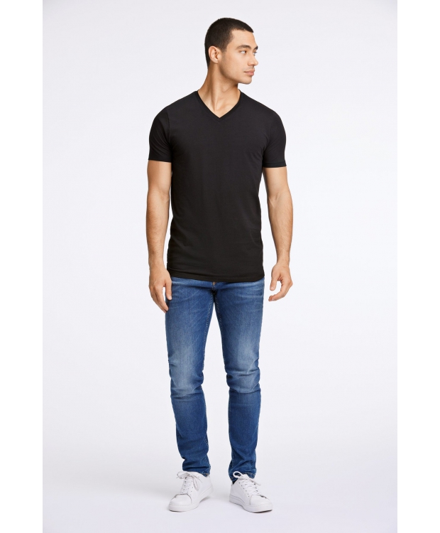Lindbergh sort T-shirt med V-hals billede 4