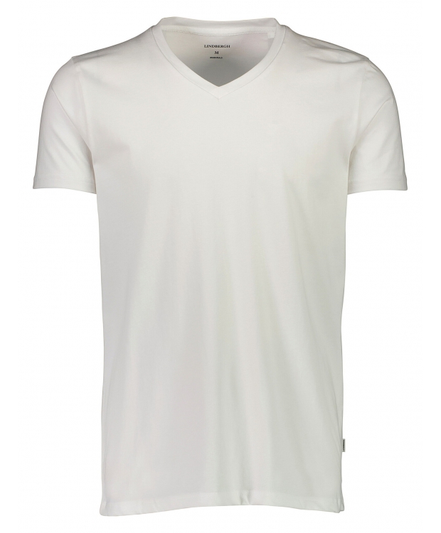 Lindbergh hvid T-shirt med V-hals billede 3