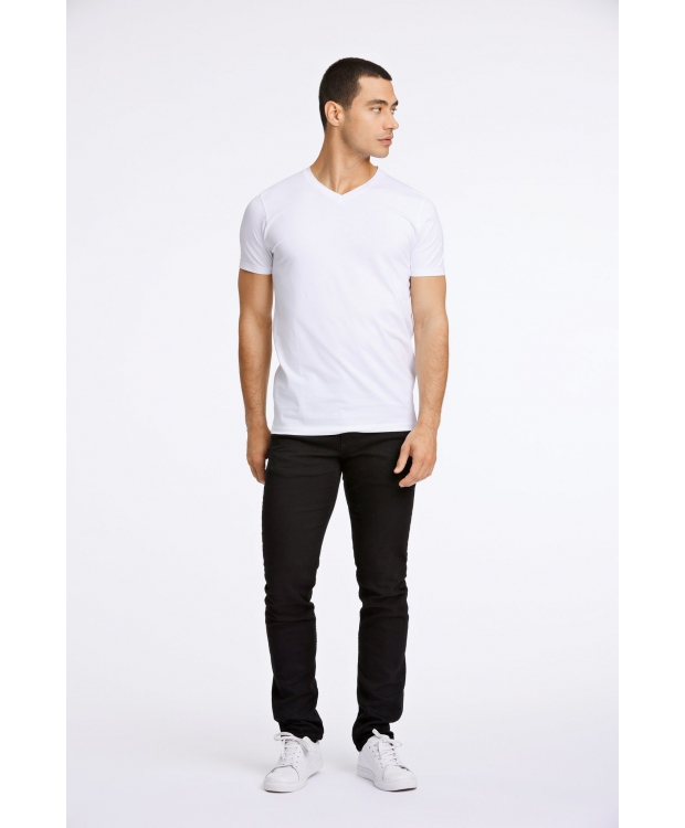 Lindbergh hvid T-shirt med V-hals billede 2