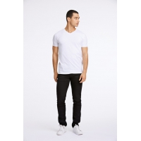 Lindbergh hvid T-shirt med V-hals
