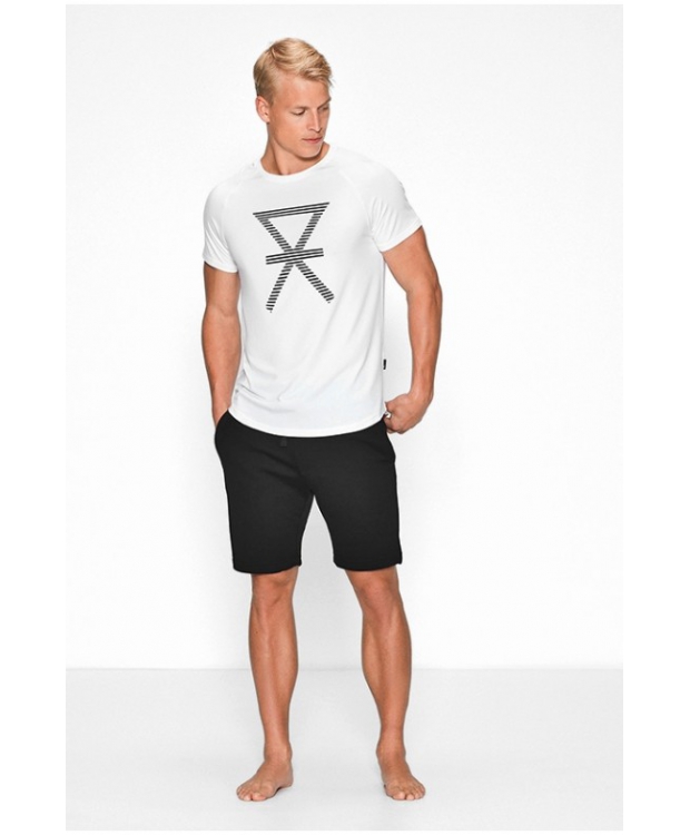 JBS of Denmark hvid T-shirt med print og bambusviskose til herre billede 2