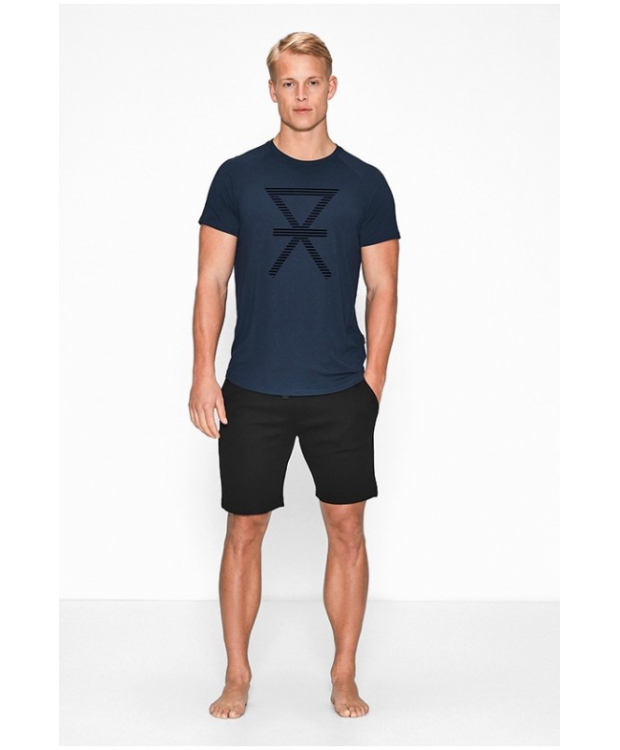 JBS of Denmark bambus-T-shirt med print i blå og sort til herre billede 2