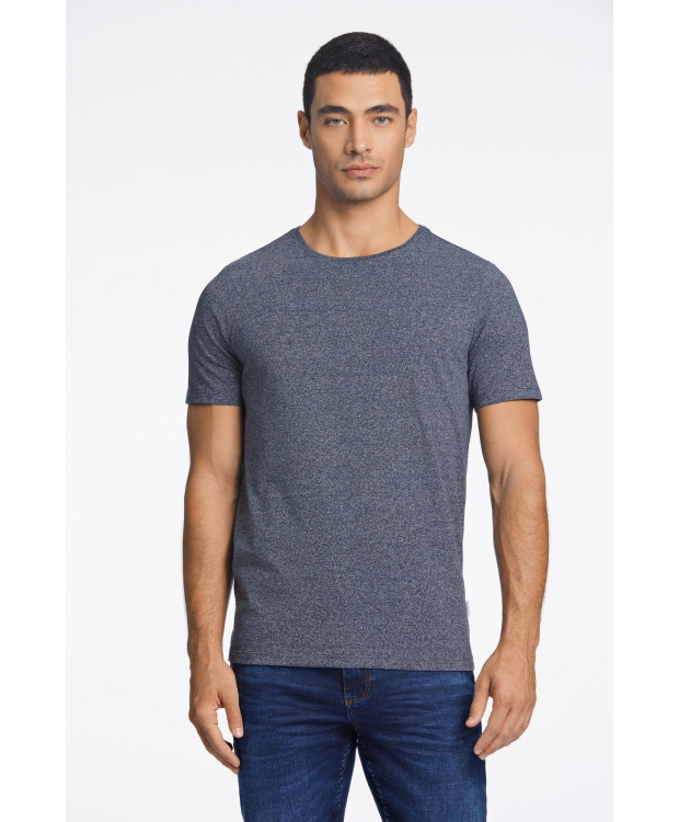 Lindbergh blå bright navy mix T-shirt til herre - OUTLET billede 1