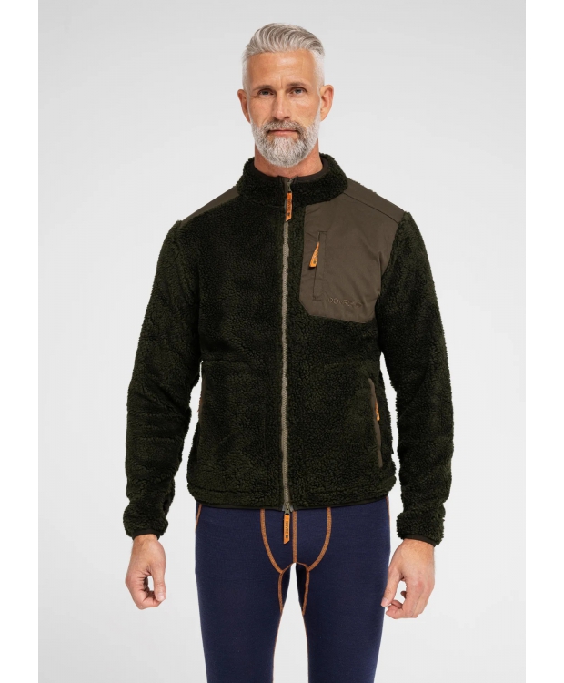 Dovre grøn Teddy-jakke i polyester og uld til herre billede 2