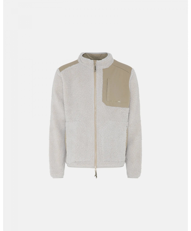 Dovre beige Teddy-jakke i polyester og uld til herre billede 1