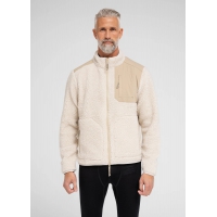 Dovre beige Teddy-jakke i polyester og uld til herre