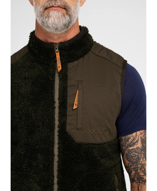 Dovre grøn Teddy-vest i polyester og uld til herre billede 4