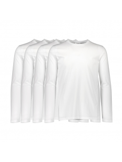 Lindbergh White hvid 3-pak langærmede T-shirts til herre