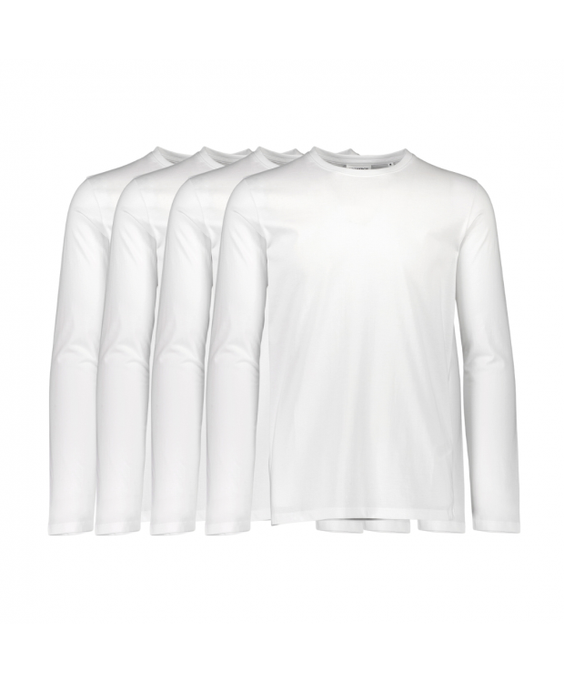 Lindbergh White hvid 3-pak langærmede T-shirts til herre billede 1