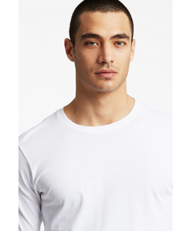 Lindbergh White hvid 3-pak langærmede T-shirts til herre billede 4