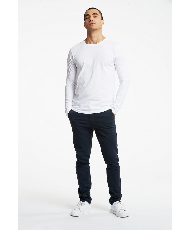 Lindbergh White hvid 3-pak langærmede T-shirts til herre billede 6