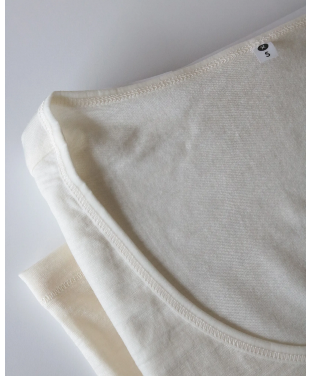 JBS of Denmark langærmet uld-T-shirt i ivory til kvinder – Outlet billede 2