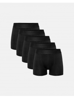 Resteröds 5-pak sorte bambus-tights til herre