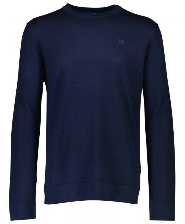 Lindbergh White navy striktrøje med 50% merinould billede 2