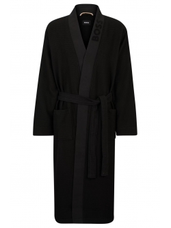 BOSS Waffle kimono-morgenkåbe til herre – sort