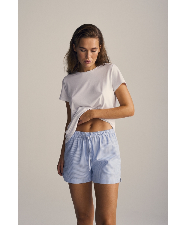 JBS of Denmark blåstribede bambus-pyjamasshorts til kvinder billede 1