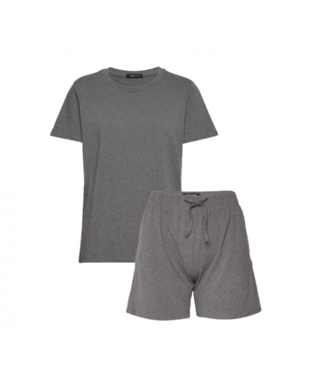 Decoy pyjamas t-shirt og shorts i mørkegrå til kvinder – Outlet billede 1