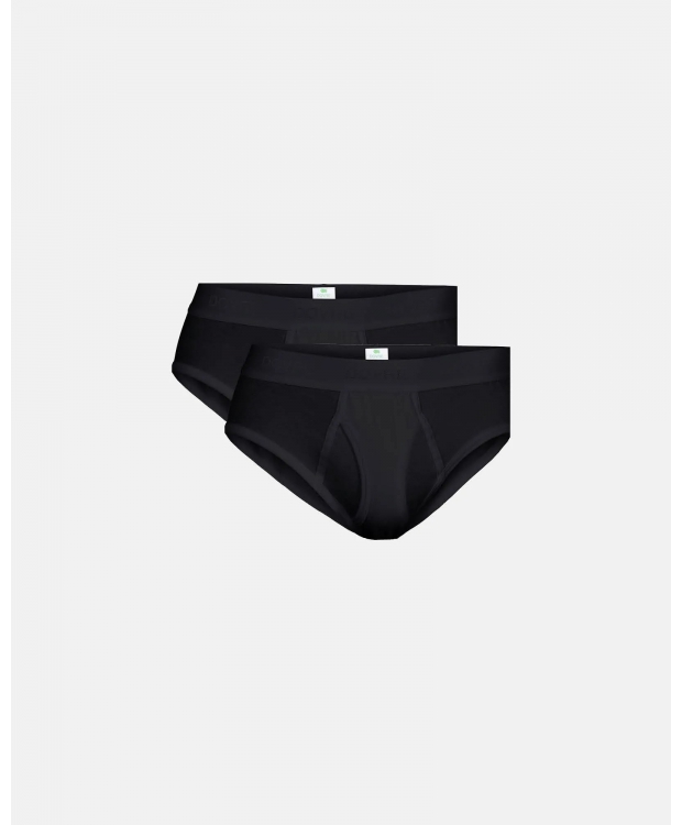 Dovre 2-pak briefs/underbukser GOTS i sort til herre billede 1