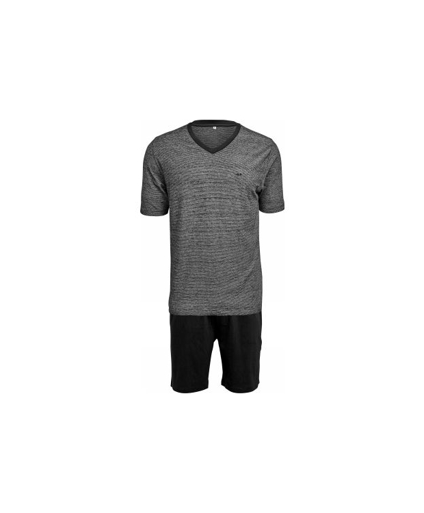 JBS mørkegrå pyjamas med T-shirt og shorts til herre billede 1
