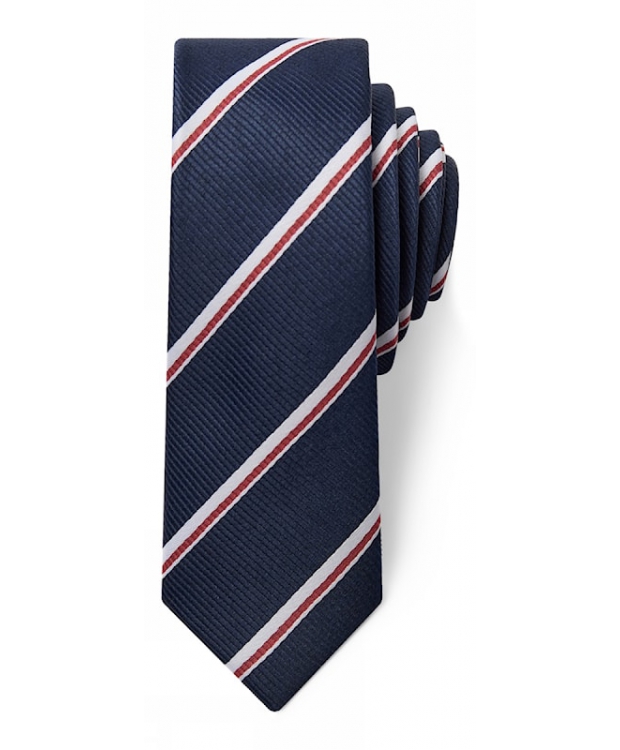 Connexion Tie slips 5cm i navy m. striber til herre billede 1