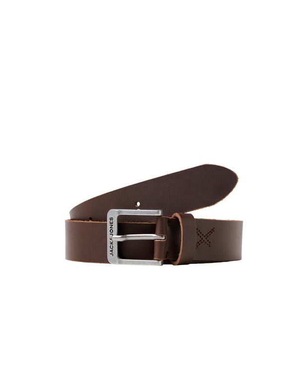 Jack & Jones jacrock læderbælte i brown stone til herre billede 1