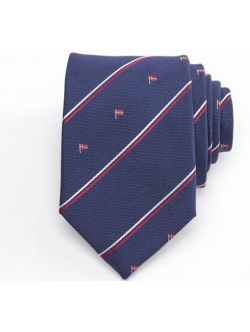 Connexion Tie slips 7cm i navy m. flag til herre