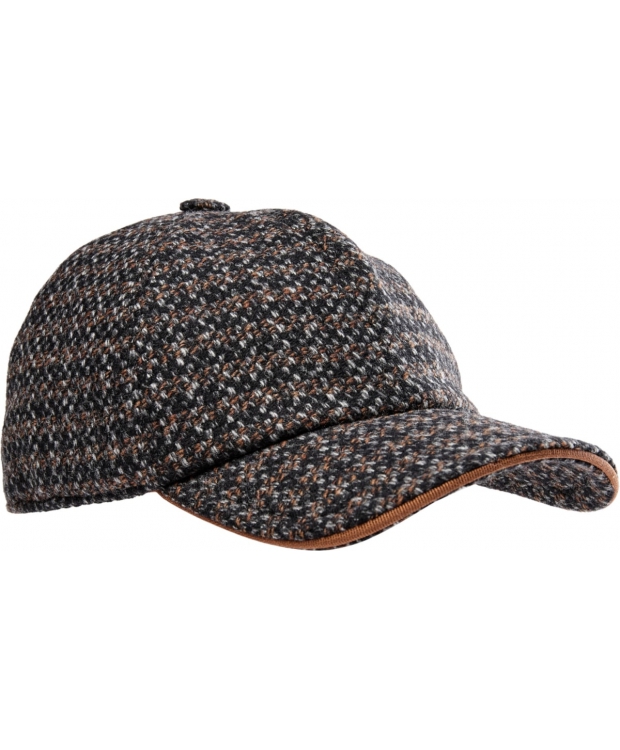 Connexion Tie WOOLEN CAP Check i varm karamel billede 1