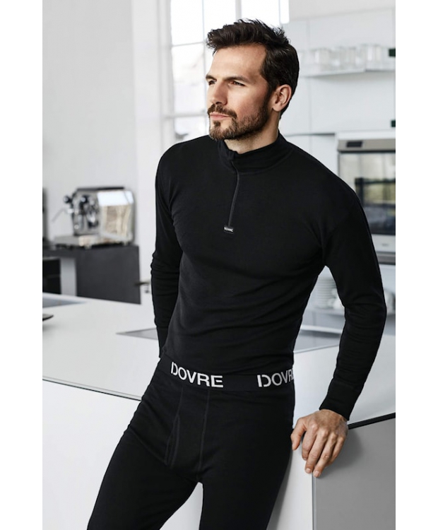 Dovre merinould Long Johns sort til herre billede 4