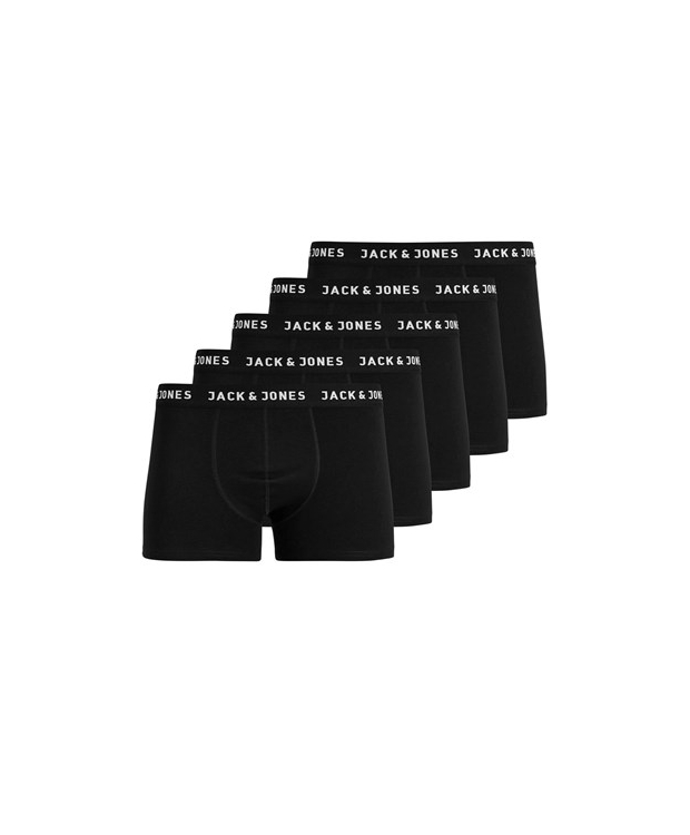 JACK & JONES Junior 5-pak boxershorts til drenge – sort billede 1