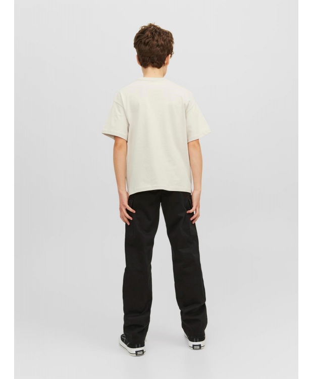 JACK & JONES Junior T-shirt med rund hals til drenge – moonbeam – Outlet billede 3