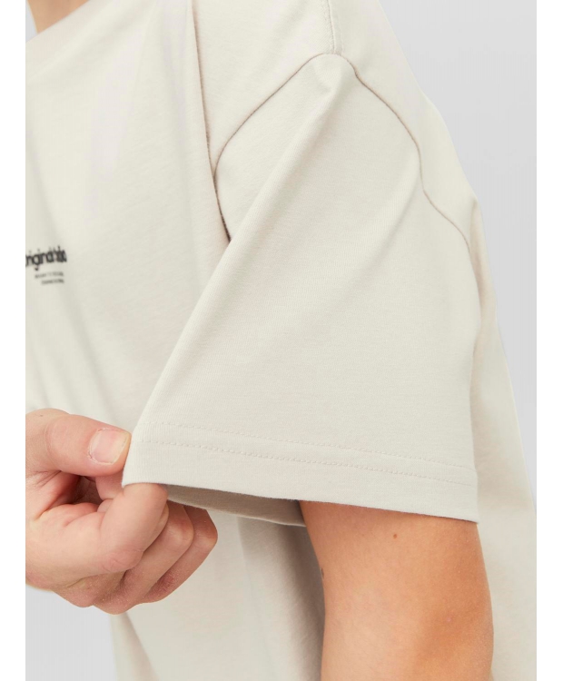 JACK & JONES Junior T-shirt med rund hals til drenge – moonbeam – Outlet billede 5