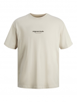 JACK & JONES Junior T-shirt med rund hals til drenge – moonbeam – Outlet