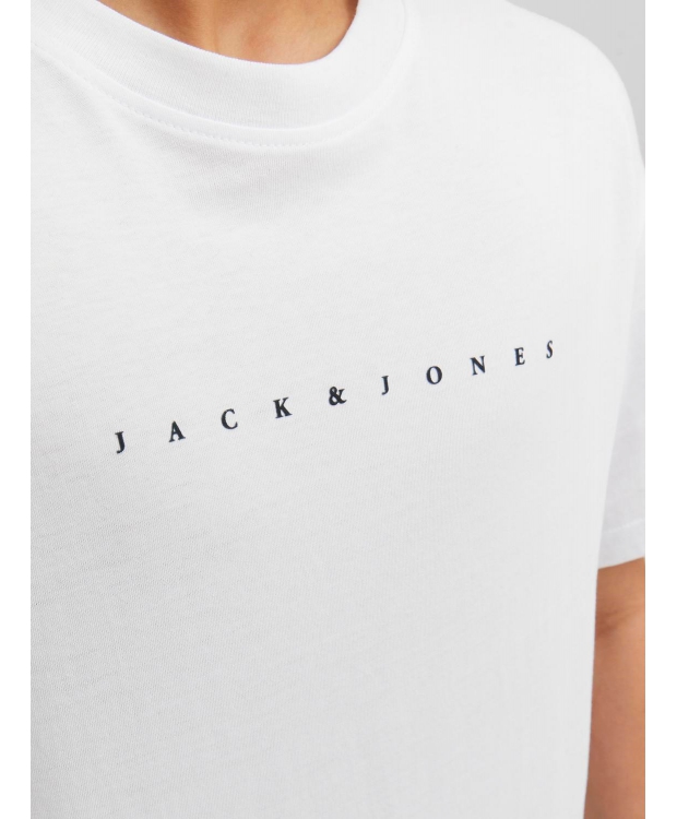 JACK & JONES Junior T-shirt med rund hals til drenge – hvid billede 6