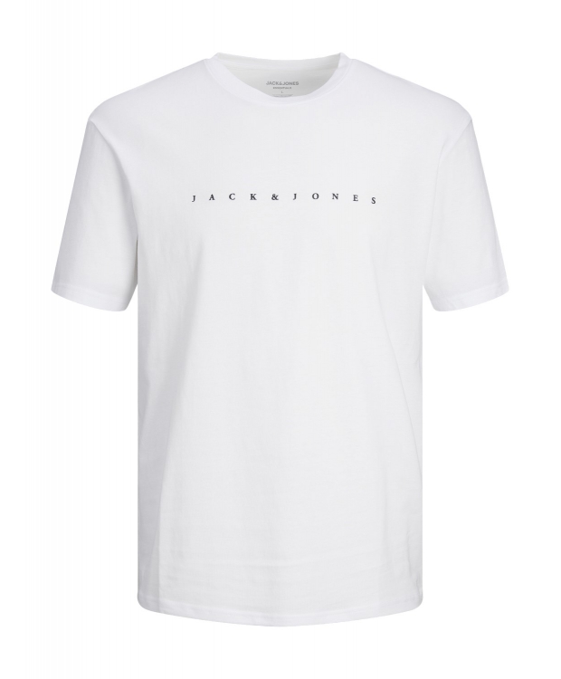 JACK & JONES Junior T-shirt med rund hals til drenge – hvid billede 1
