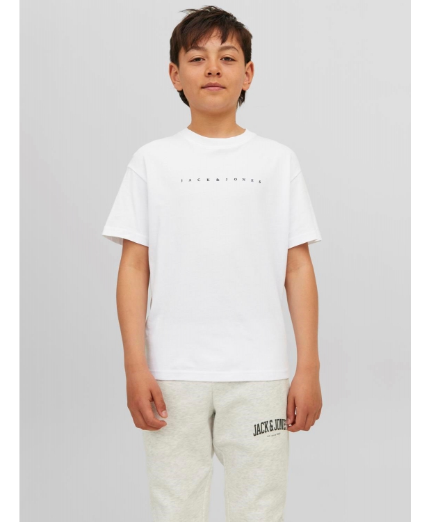 JACK & JONES Junior T-shirt med rund hals til drenge – hvid billede 2