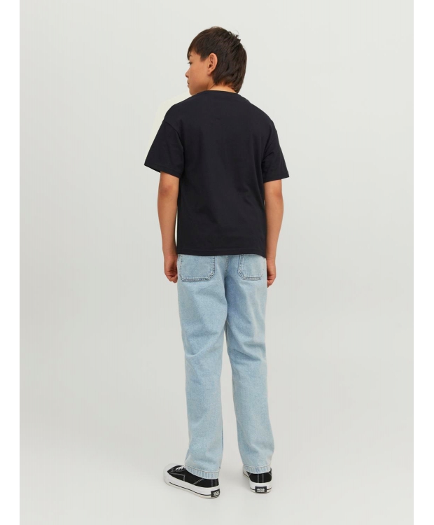 JACK & JONES Junior T-shirt med rund hals til drenge – sort – Outlet billede 3