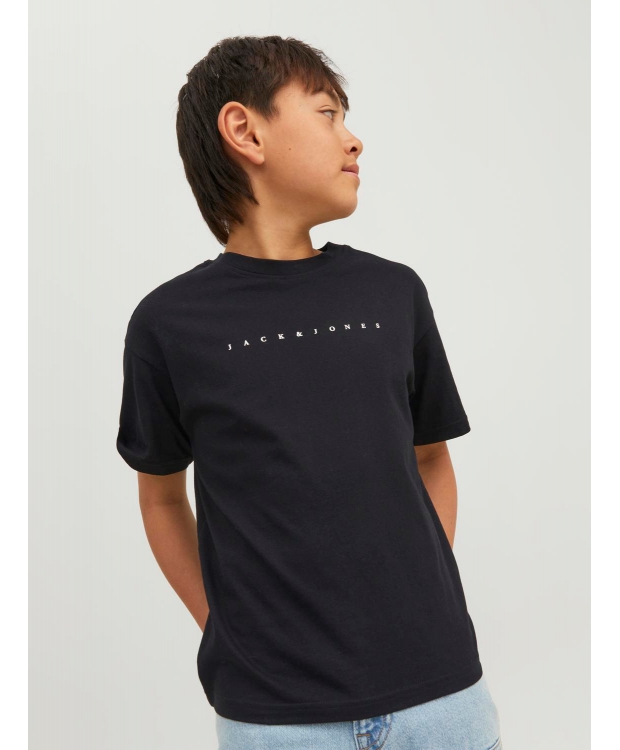 JACK & JONES Junior T-shirt med rund hals til drenge – sort – Outlet billede 4